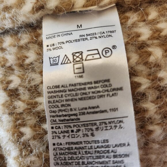 Banana Republic Soft Fuzzy Collared Knit Pullover Sweater Cozy Neutral- Medium - Picture 8 of 10